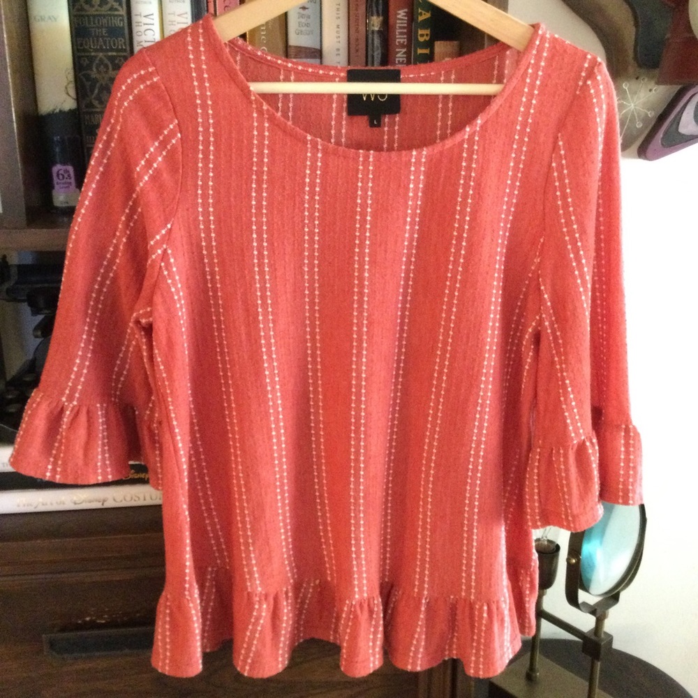 Ruffled Red Blouse